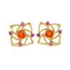 「庭園」 VILLANDRY Fire Opal×Pink Sapphire pierced earring 「ヴィランドリー」ファイヤーオパール×ピンクサファイア ピアス 「庭園」 VILLANDRY Fire Opal×Pink Sapphire pierced earring 「ヴィランドリー」ファイヤーオパール×ピンクサファイア ピアス