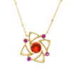 「庭園」 VILLANDRY Fire Opal×Pink Sapphire pendant 「ヴィランドリー」ファイヤーオパール×ピンクサファイア ペンダント(チェーン付) 「庭園」 VILLANDRY Fire Opal×Pink Sapphire pendant 「ヴィランドリー」ファイヤーオパール×ピンクサファイア ペンダント(チェーン付)